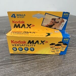 4 24-Exposure Rolls *EXPIRED* Kodak Max 400 35mm Color Versatility Film 2004
